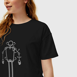 Футболка оверсайз женская Kraftwerk - Robot, цвет: черный — фото 2