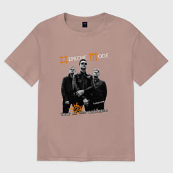 Футболка оверсайз женская Depeche Mode - Sounds of the universe, цвет: пыльно-розовый