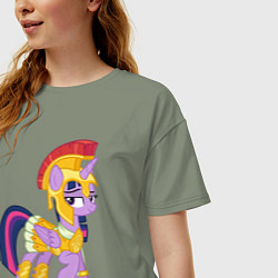 Футболка оверсайз женская Римская Твайлайт Спаркл, цвет: авокадо — фото 2