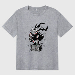 Футболка оверсайз женская Гароу антигерой, цвет: меланж