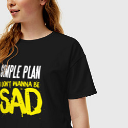 Футболка оверсайз женская Simple Plan, цвет: черный — фото 2