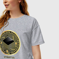 Футболка оверсайз женская STRATIS крипта, цвет: меланж — фото 2