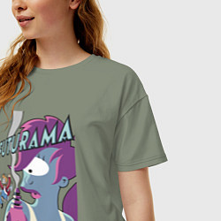 Футболка оверсайз женская Лила и Фрай, цвет: авокадо — фото 2