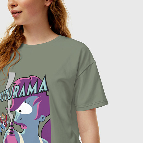 Женская футболка оверсайз Лила и Фрай / Авокадо – фото 3