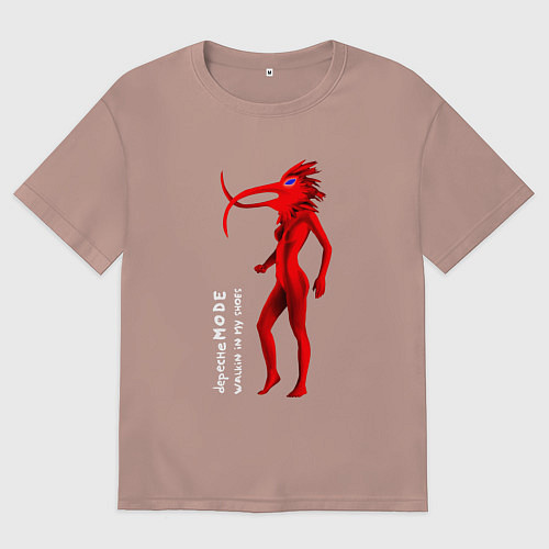 Женская футболка оверсайз Depeche Mode - WIMS птица / Пыльно-розовый – фото 1