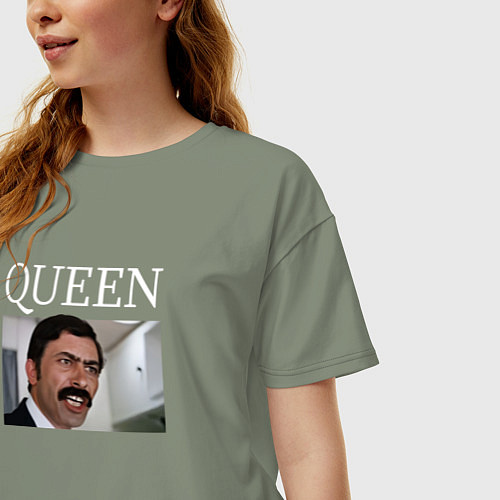 Женская футболка оверсайз Queen - Mimino мем / Авокадо – фото 3