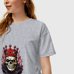 Футболка оверсайз женская Король всегда король, цвет: меланж — фото 2