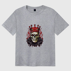 Футболка оверсайз женская Король всегда король, цвет: меланж