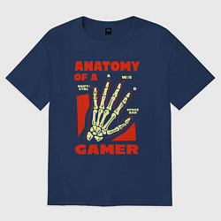 Футболка оверсайз женская Anatomy of a gamer, цвет: тёмно-синий