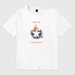 Футболка оверсайз женская Американский футбол, цвет: белый