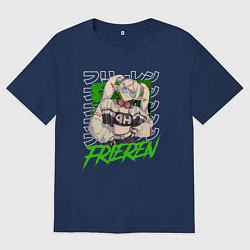 Футболка оверсайз женская Frieren mage elf, цвет: тёмно-синий