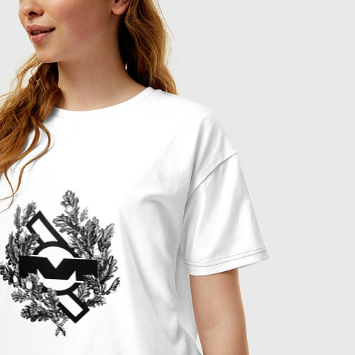 Женская футболка оверсайз Depeche Mode - Mute records logo / Белый – фото 3