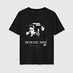 Футболка оверсайз женская Depeche Mode - Band barrel of a gun, цвет: черный