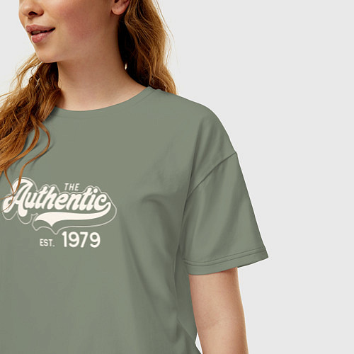 Женская футболка оверсайз Authentic 1979 / Авокадо – фото 3
