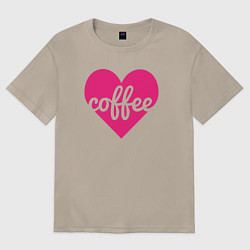 Футболка оверсайз женская Pink coffee, цвет: миндальный