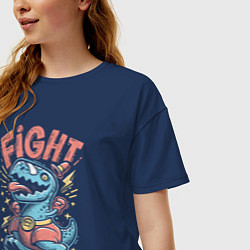 Футболка оверсайз женская Fight Dark, цвет: тёмно-синий — фото 2