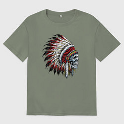 Женская футболка оверсайз Dead indian