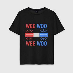 Футболка оверсайз женская Wee woo, цвет: черный