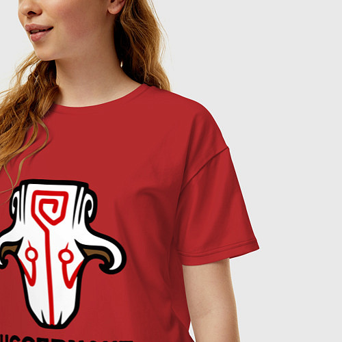 Женская футболка оверсайз Juggernaut Dota 2 / Красный – фото 3