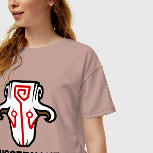 Женская футболка оверсайз Juggernaut Dota 2 / Пыльно-розовый – фото 3