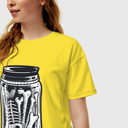 Футболка оверсайз женская Кости в банке, цвет: желтый — фото 2