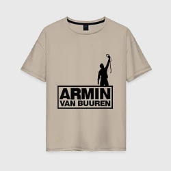 Футболка оверсайз женская Armin van buuren, цвет: миндальный