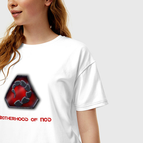 Женская футболка оверсайз Command & Conquer: Братство НОД / Белый – фото 3