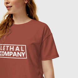 Футболка оверсайз женская Lethal Company: Logo, цвет: кирпичный — фото 2