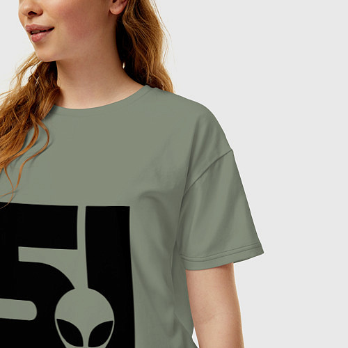 Женская футболка оверсайз Area 51 / Авокадо – фото 3