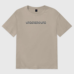 Футболка оверсайз женская Underground, цвет: миндальный