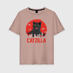 Футболка оверсайз женская Catzilla, цвет: пыльно-розовый