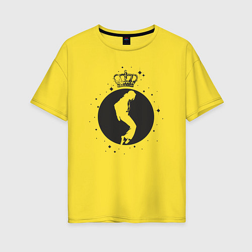 Женская футболка оверсайз Michael Jackson king / Желтый – фото 1
