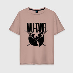 Футболка оверсайз женская Wu tang catana, цвет: пыльно-розовый