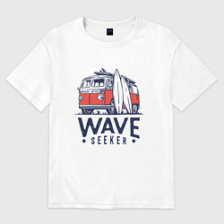 Футболка оверсайз женская Wave seeker, цвет: белый