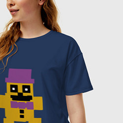 Футболка оверсайз женская Fnaf psychic friend, цвет: тёмно-синий — фото 2