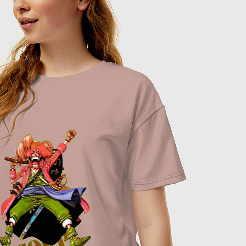Женская футболка оверсайз Уссоп из аниме One Piece / Пыльно-розовый – фото 3