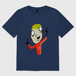 Футболка оверсайз женская Membit scream, цвет: тёмно-синий