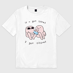 Футболка оверсайз женская Фасолька Кетнипз, цвет: белый