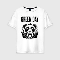 Женская футболка оверсайз Green Day - rock panda
