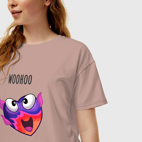 Женская футболка оверсайз The sims woohoo / Пыльно-розовый – фото 3