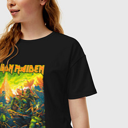 Футболка оверсайз женская Iron Maiden The Waiting On The Wall, цвет: черный — фото 2