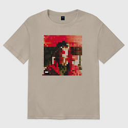 Футболка оверсайз женская Ghetto garden, цвет: миндальный