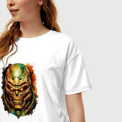 Футболка оверсайз женская Doom slayer skull, цвет: белый — фото 2
