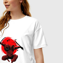 Футболка оверсайз женская Ninja, цвет: белый — фото 2