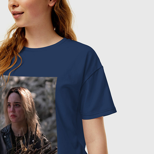 Женская футболка оверсайз Шершни Натали 2023 / Тёмно-синий – фото 3