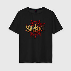 Футболка оверсайз женская Slipknot original, цвет: черный