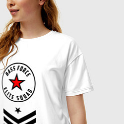 Футболка оверсайз женская Сила басов - элитный отряд, цвет: белый — фото 2