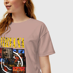 Футболка оверсайз женская Nirvana heart box, цвет: пыльно-розовый — фото 2