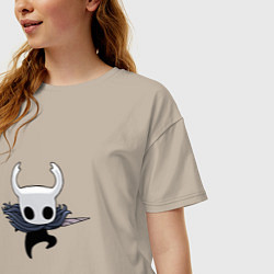 Футболка оверсайз женская Маленький рыцарь Hollow Knight, цвет: миндальный — фото 2