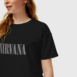 Футболка оверсайз женская Nirvana black album, цвет: черный — фото 2